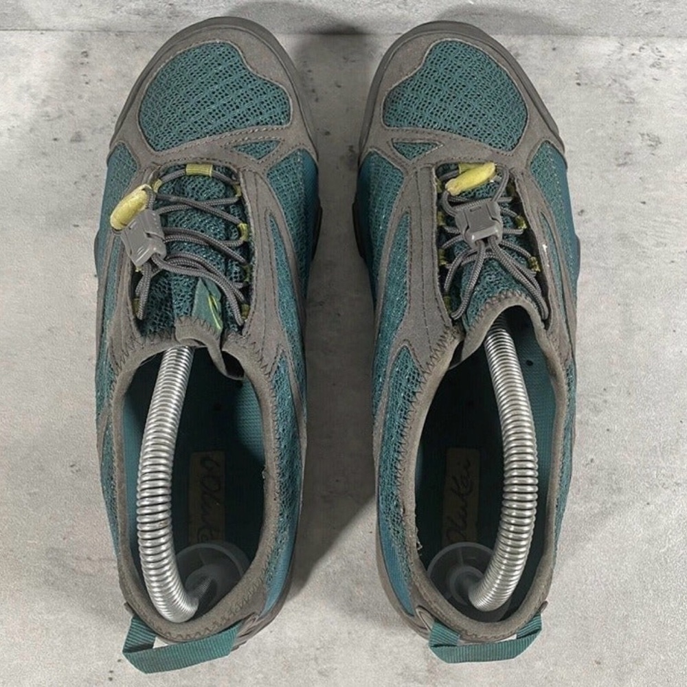 OluKai Eleu Trainer Gray Green Mesh Water Shoes Women's Size 9 Athletic - Picture 3 of 7